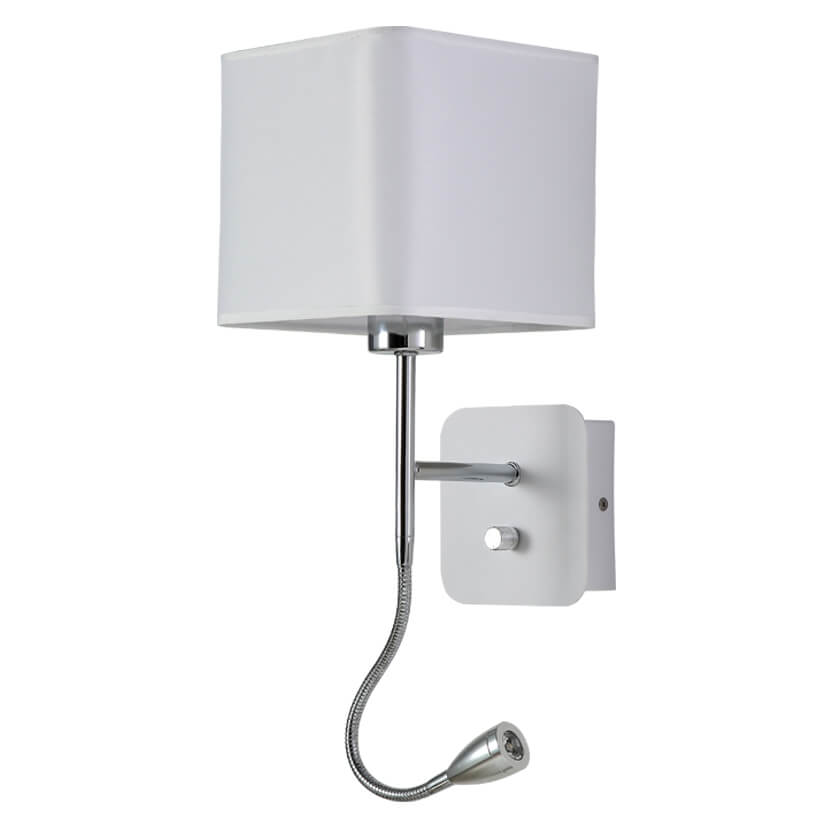 Бра с выключателем Crystal Lux PACO AP2 CHROME/WHITE